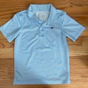 Vineyard Vines Light Blue Patterned Kids Polo